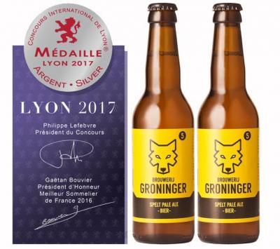 Zilveren medaille in Lyon voor Brouwerij Groninger